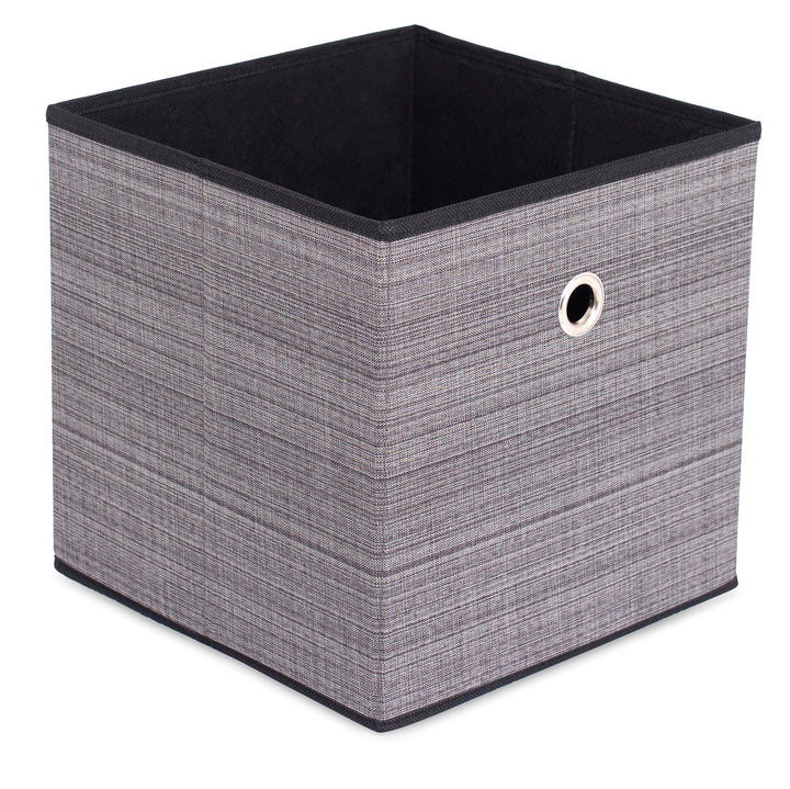 Internet's Best Canvas Storage Bin | Durable Storage Cube Box Basket Container | Clothes Nursery Toys Organizer | Grey