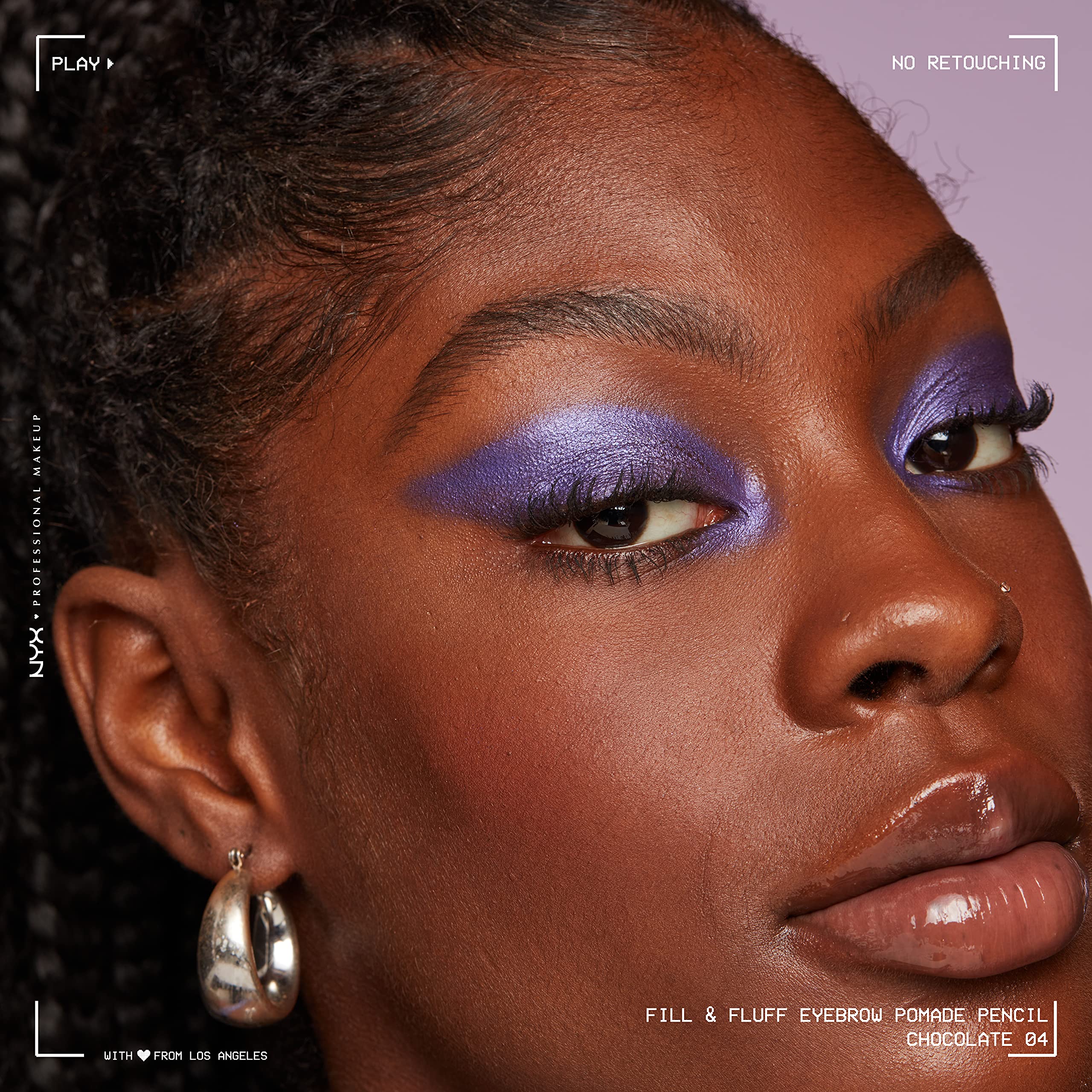 NYX PROFESSIONAL MAKEUP Fill & Fluff Eyebrow Pomade Pencil, Chocolate