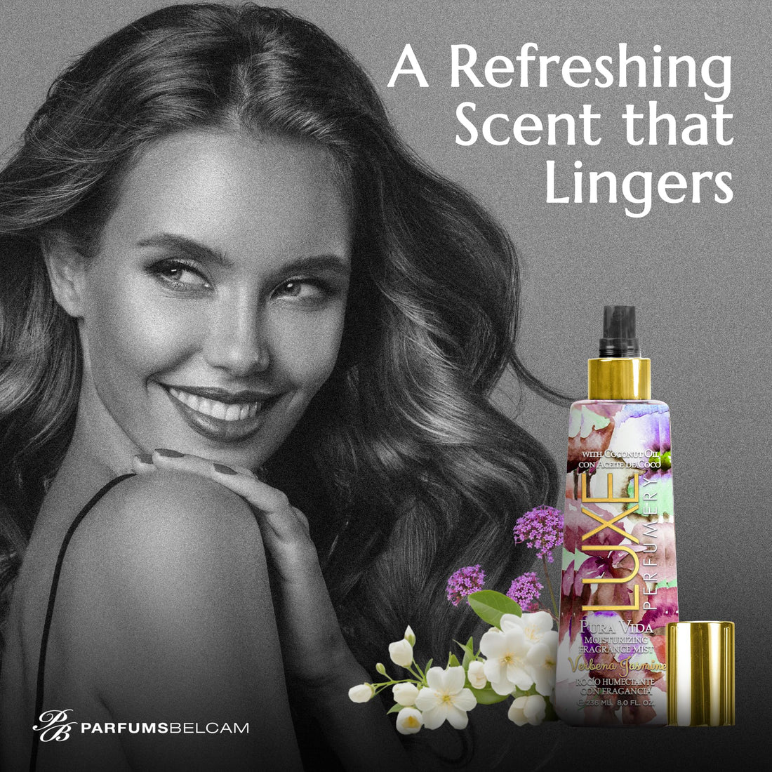 Luxe Perfumery PURA Vida Moisturizing Fragrance Mist Verbena Jasmine, 236 mL