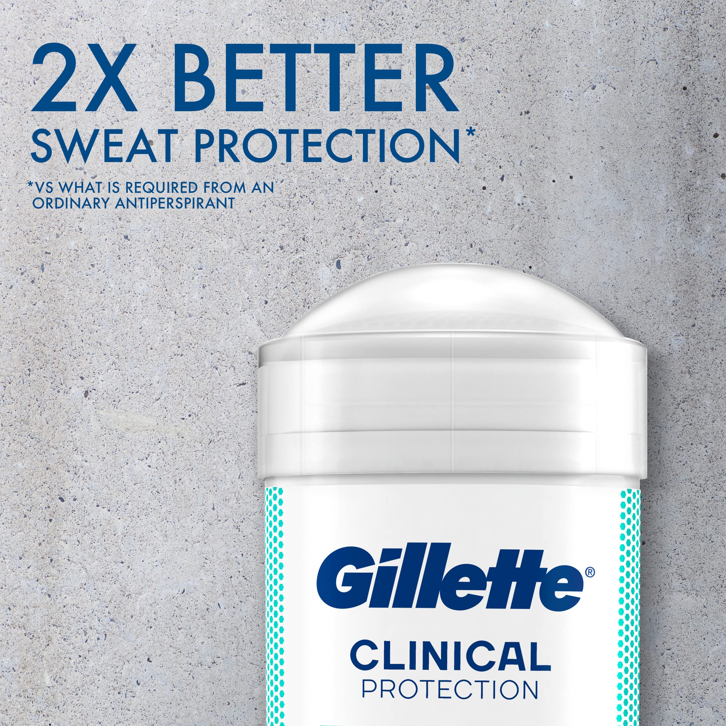 Gillette Clinical Antiperspirant and Deodorant for Men, 72hr Sweat & Odor Protection, Long Lasting Freshness, Anti-White Mark Technology, Soft Solid, Ultimate Fresh Scent, 2.6 oz