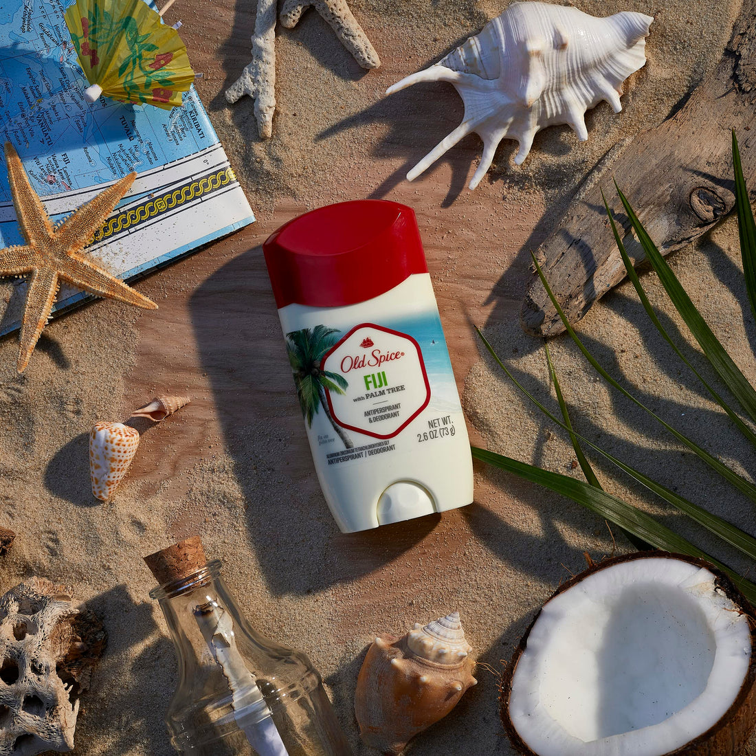 Old Spice Antiperspirant Deodorant for Men, 24/7 Sweat and Odor Protection, Advanced Skin Conditioners, Fiji with Palm Tree Scent, Invisible Solid, 2.6 oz (Pack of 2)