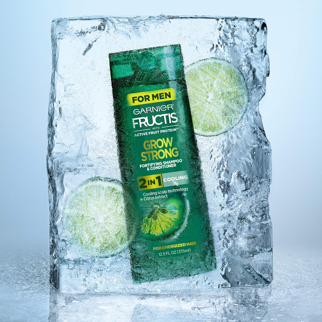 Garnier Hair Care Fructis Grow Strong Cooling 2-in-1 Shampoo and Conditioner for Men, 12.5 Fl Oz