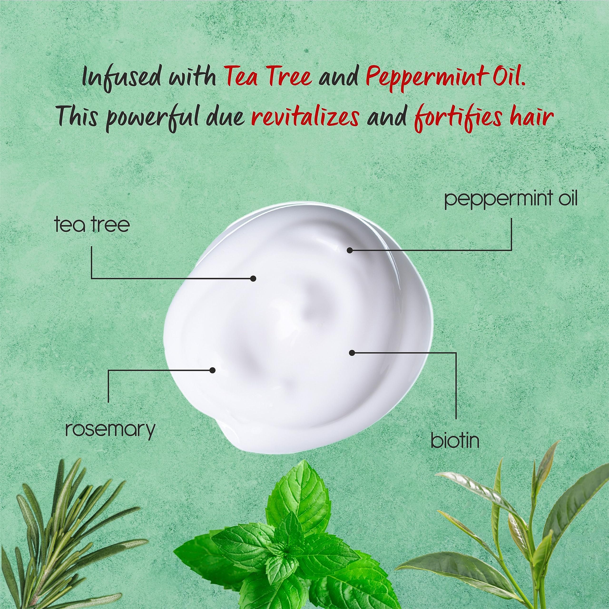 Tea Tree Shampoo and Conditioner Set for Hair Growth, Thinning Hair Loss Treatments Women & Men, Thickening Products, Paraben & Sulfate Free 20.2 FL Oz Each.