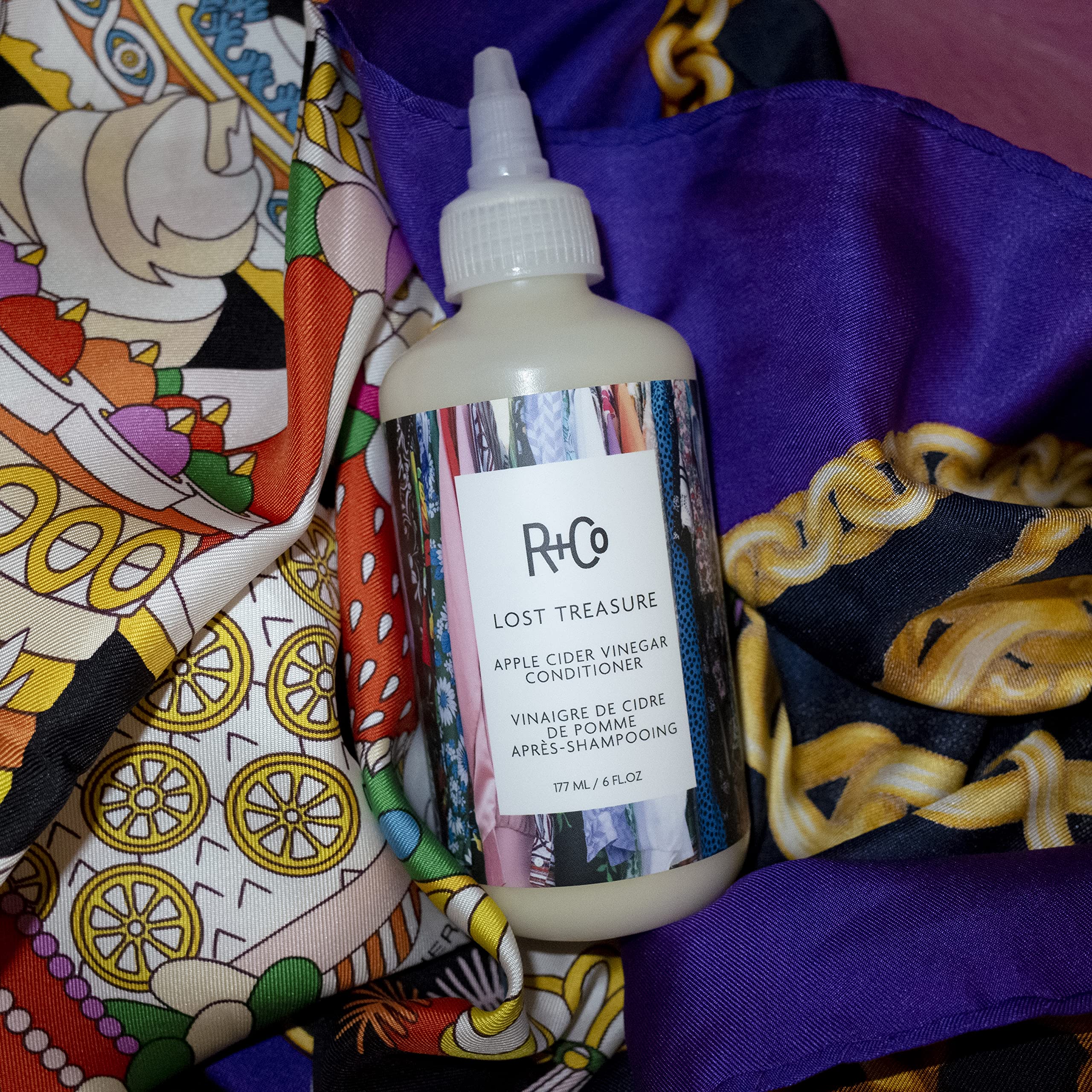 R+Co Lost Treasure Apple Cider Vinegar Hair Rinse + Conditioner Set | Shine-Boosting Hair Treatment for Clean & Healthy Hair | Remove Product Build-Up | Restore Scalp pH | 6.0oz (Set of 2)