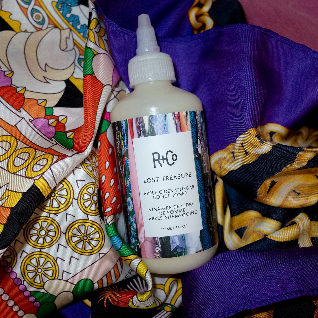 R+Co Lost Treasure Apple Cider Vinegar Hair Rinse + Conditioner Set | Shine-Boosting Hair Treatment for Clean & Healthy Hair | Remove Product Build-Up | Restore Scalp pH | 6.0oz (Set of 2)