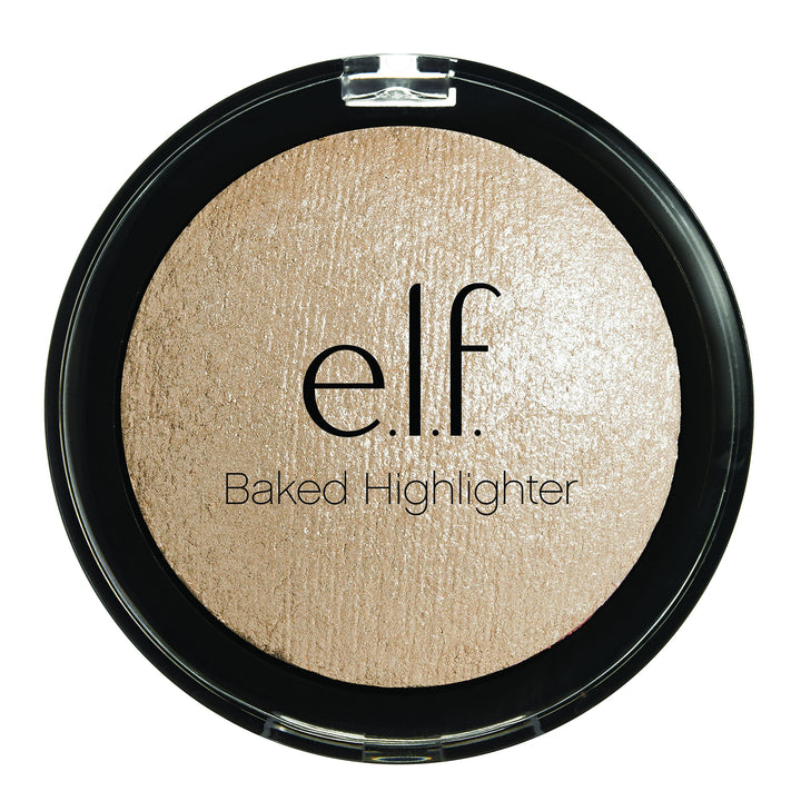 e.l.f., Baked Highlighter, Sheer, Shimmering, Hydrating, Blendable, Glides On, Creates a Radiant Glow, Nourishes, Moonlight Pearls, Infused with Vitamin E, Jojoba and Grape Oils, 0.16 Oz