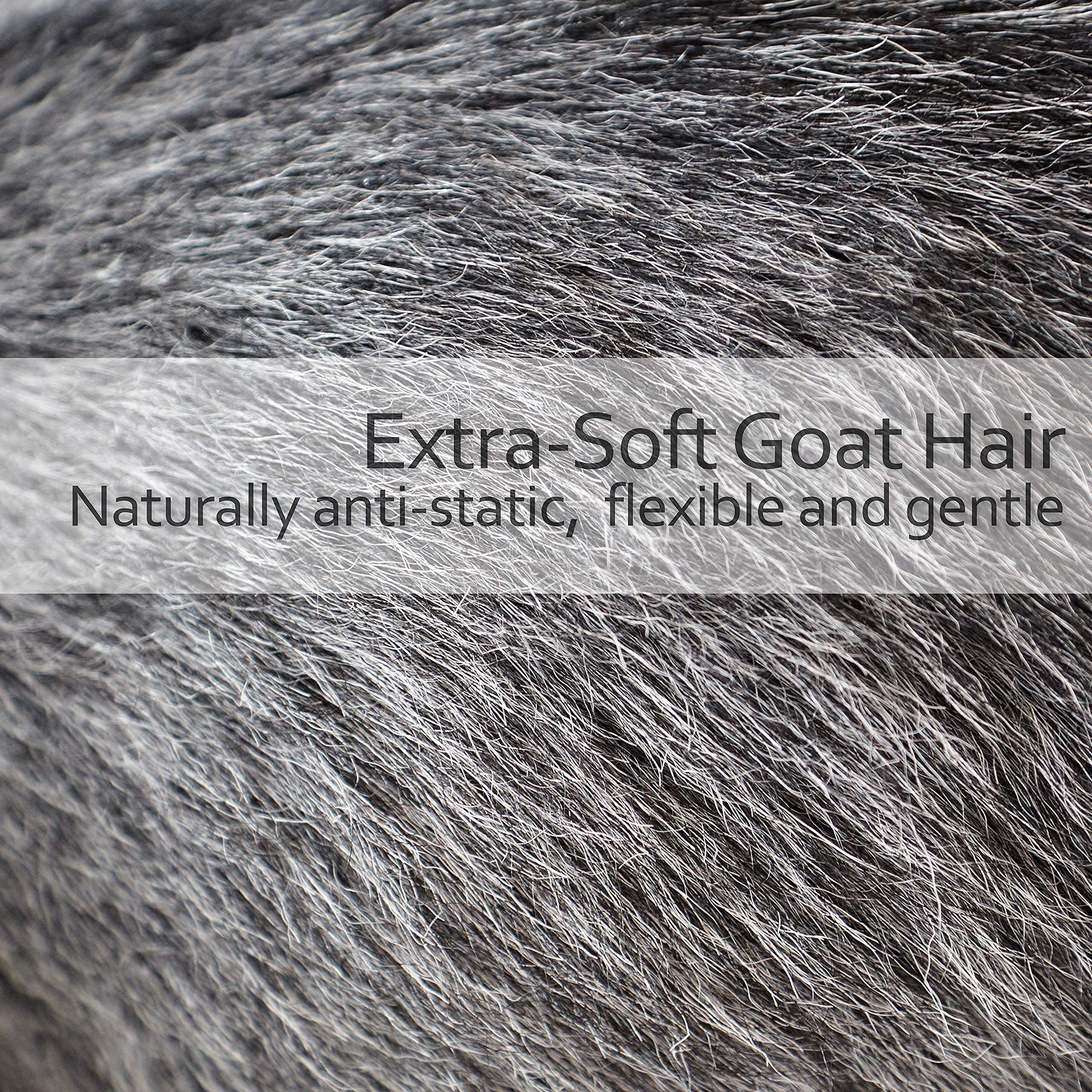 Redecker Baby Hairbrush with Goat Hair Bristles and Oiled Pearwood Handle, 6-1/2-Inches