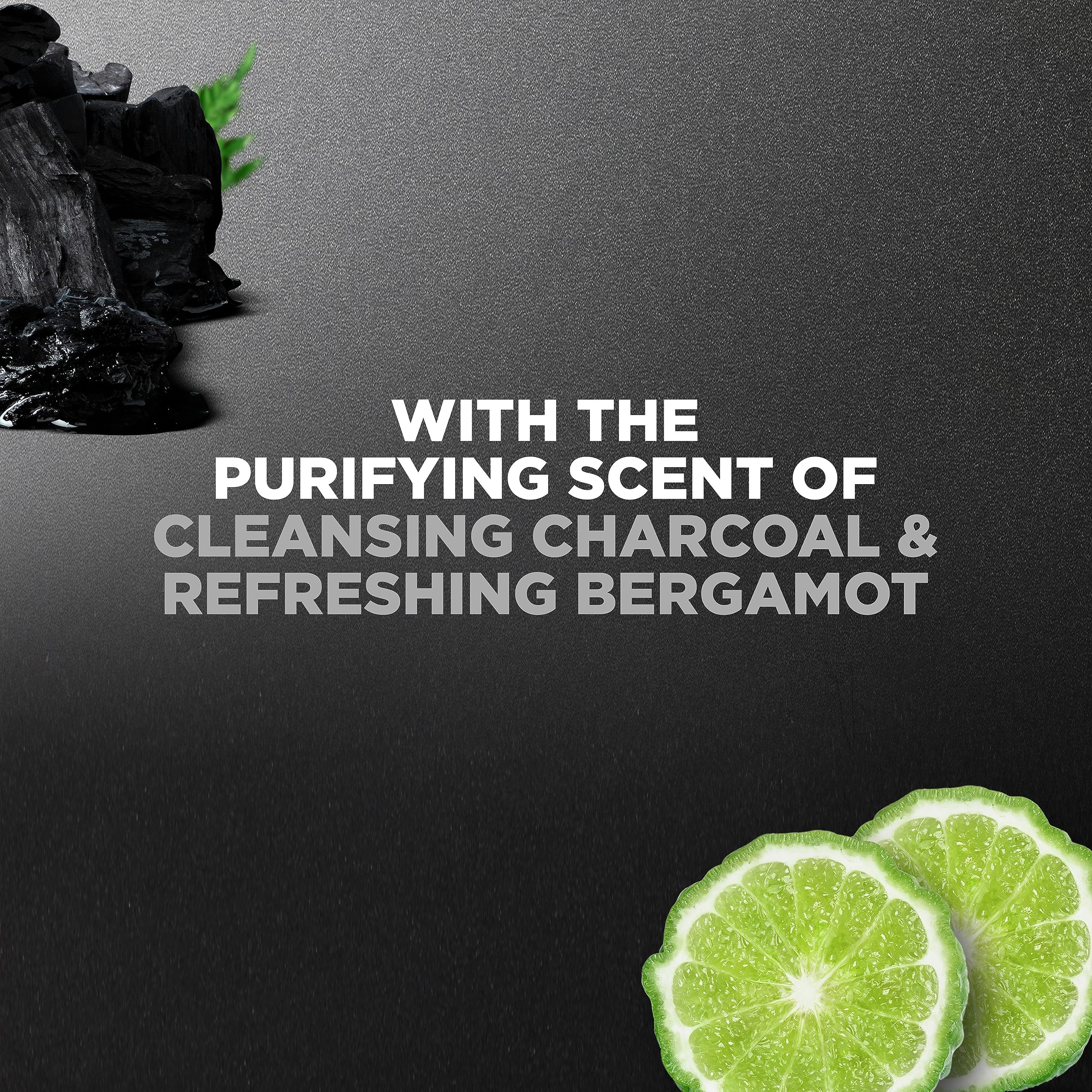 DOVE MEN + CARE Elements Body Wash Charcoal + Clay 4 Count For Men's Skin Care Effectively Washes Away Bacteria While Nourishing Your Skin, 18 oz