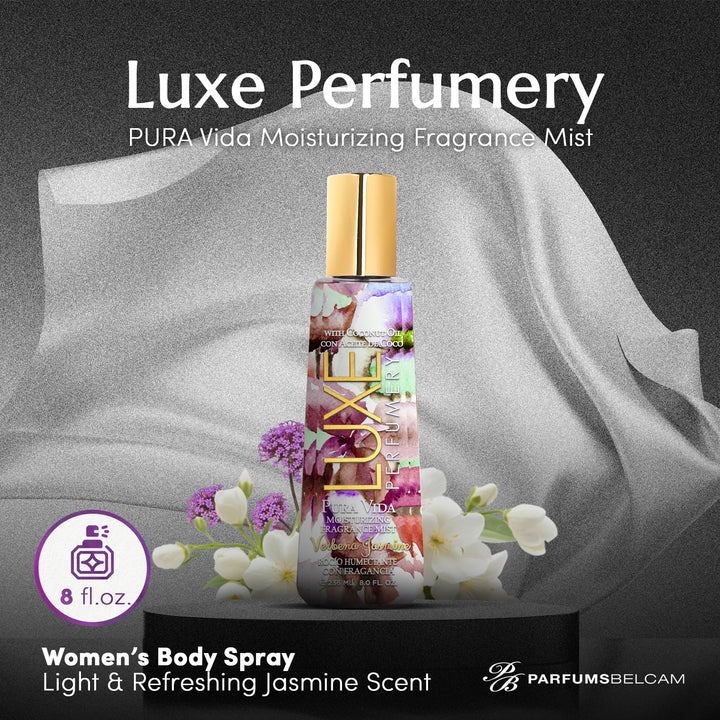 Luxe Perfumery PURA Vida Moisturizing Fragrance Mist Verbena Jasmine, 236 mL