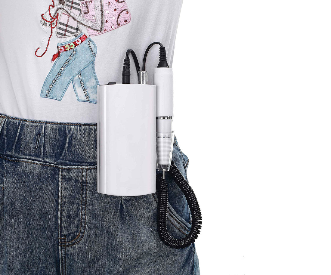 White: Miss Sweet Nail Drill Machine Electric Nail File Acrylic Gel Nail Grinder Tool RPM30000 (White)