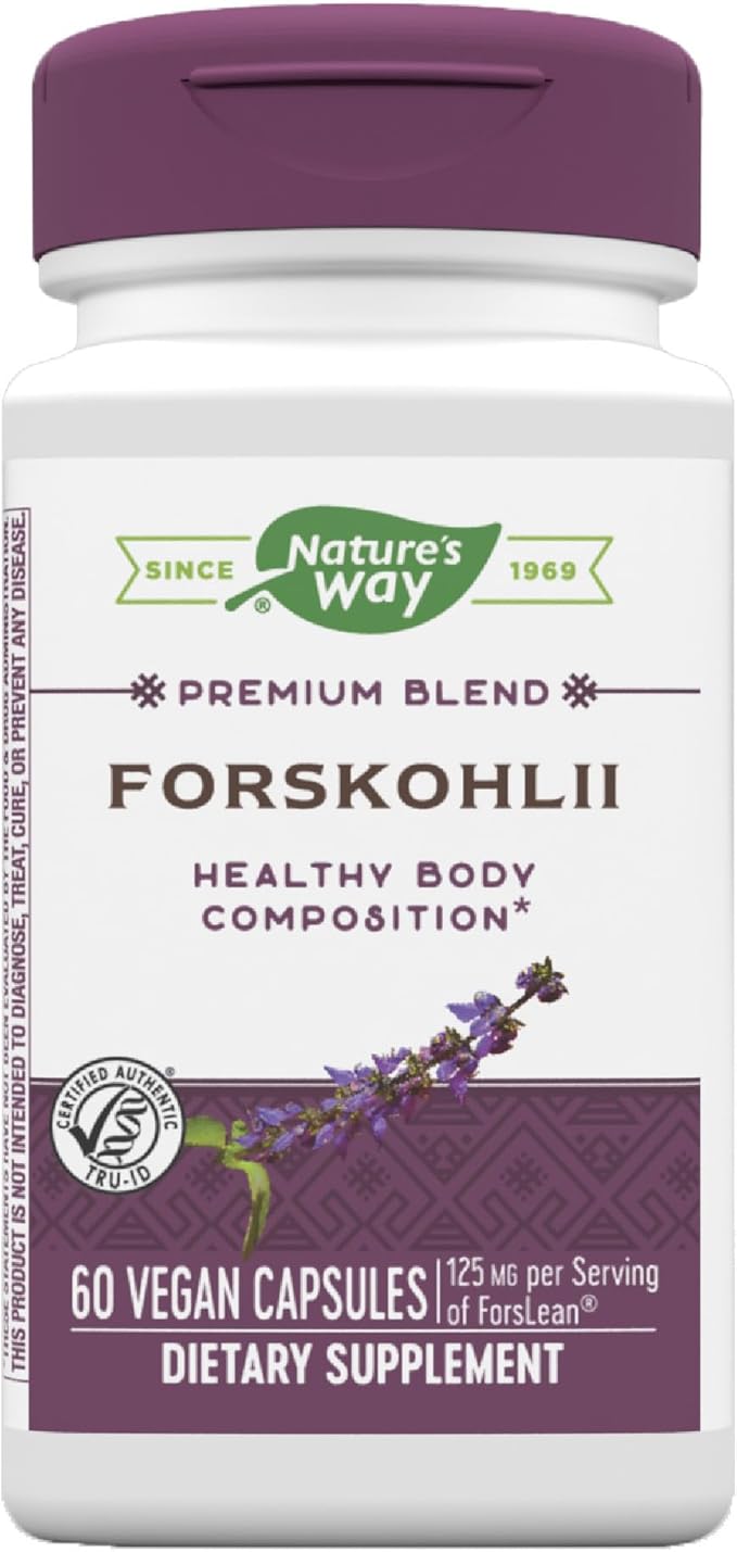 Nature's Way Nature's Way Forskohlii, 125 Mg Forslean Per Serving, 60 Vcaps, 60 Count (Pack of 12)