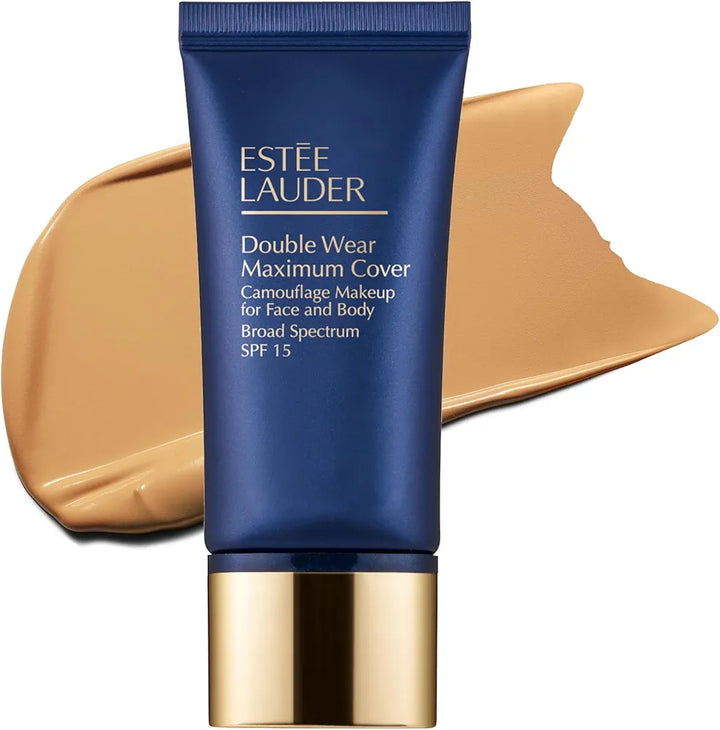 Estee Lauder Double Wear Maximum Cover Camouflage Foundation Makeup for Face and Body SPF 15, 1.0 oz (30ml), 3w2 Cashew