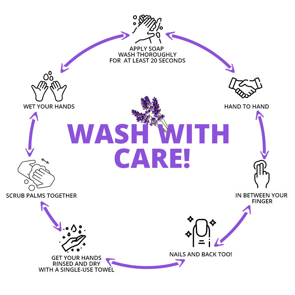 WBM Care Hand Soap - Lavender & Almond, 500 ml (3-pack)