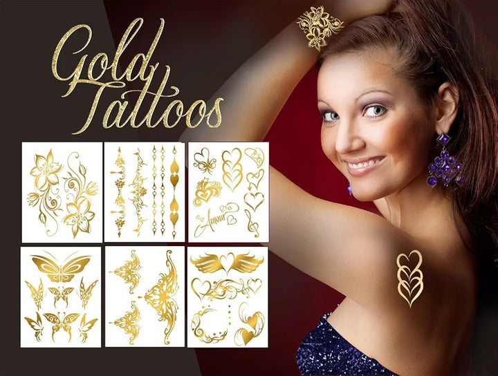 Temporary Tattoo Factory Metallic Tattoos Whimsical Collection